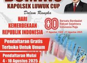 Sambut HUT RI ke-80, Polsek Luwuk Gelar Lomba Domino