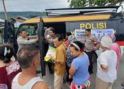 Polres Banggai Bantu Jual Beras Bulog SPHP Kepada Warga