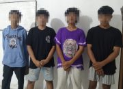 Polsek Toili Amankan Empat Pria Diduga Lakukan Penganiayaan Gegara Bunyikan Klakson 