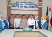 Sambut Harhubnas, Aparat Polsek Bunta Berikan Kejutan Nasi Tumpeng Kepada KUPP Bunta