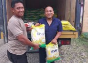 Polres Touna Bersama Bulog Cabang Poso Gelar Pasar Beras Murah di Empat Desa