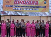 Kapolres Touna Pimpin Kenaikan Pangkat Sebanyak 38 Personelnya