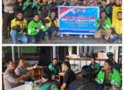 Satlantas Polres Touna Gelar Program Polantas Menyapa Kepada Driver Ojol