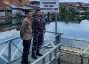 Kapolres Banggai Tinjau Lokasi Ketahanan Pangan Budidaya Air Tawar Pos TNI AL Luwuk