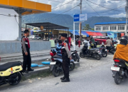 Satuan Samapta Polres Banggai Patroli Ramadhan Di Pasar Simpong Luwuk