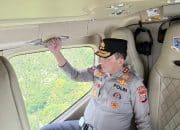 Kapolda Sulteng Patroli Udara, Pantau Situasi Kota Palu dan Progres Jembatan Polri di Wani