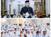 Bupati Amirudin Hadiri Halal Bi Halal Lintas Alumni Haji Di Mesjid Agung An-Nuur Luwuk