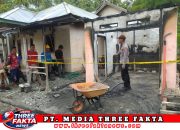 Polsek Balantak Olah TKP Awal Kebakaran Kios di Desa Tanotu