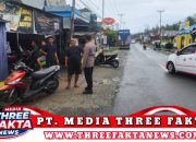 Polsek Bunta Olah TKP Laka Lantas Dua Pengendara Sepeda Motor Tabrakan