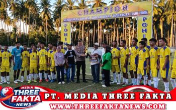 Kapolsek Bualemo Hadiri Penutupan Turnamen Sepak Bola Pohimun Cup II di Tikupon