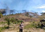 Respon Cepat Laporan Call 110, Polsek Nuhon Datangi Lokasi Karhutla di Desa Batu Hitam, Sekitar 30 Hektare Terbakar