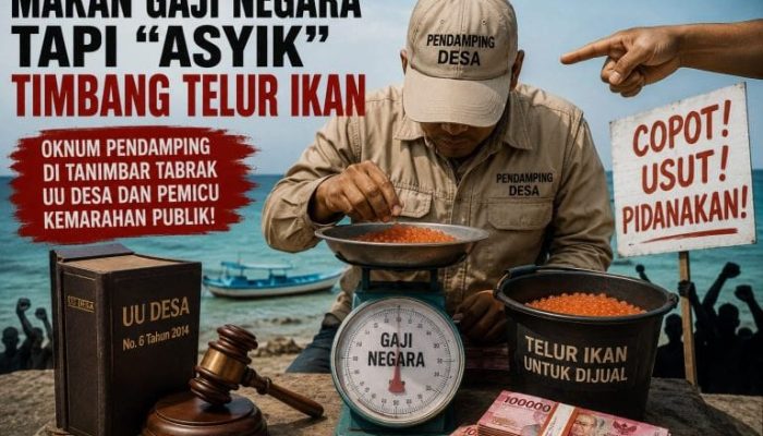 Makan Gaji Negara tapi “Asyik” Timbang Telur Ikan: Oknum Pendamping di Tanimbar Tabrak UU Desa