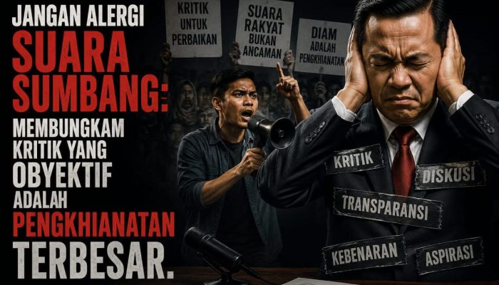 Jangan Alergi Suara Sumbang: Membungkam Kritik yang Obyektif Adalah Pengkhianatan Terbesar.