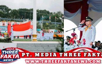 Bupati Amirudin Pimpin Upacara Penurunan Bendera HUT ke-81 RI
